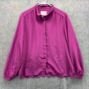 Vintage Pendleton Shirt Womens 10 Purple Country Sophisticates Satin Button Down